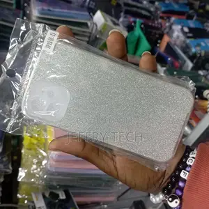 Clear Phone Case With Silver Glitter for iPhone 12/12 Pro