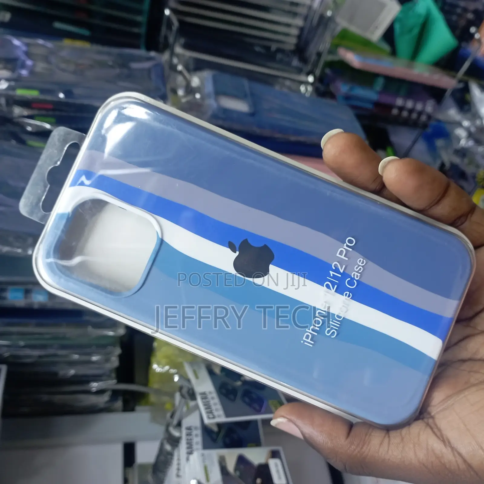 iPhone 12 Liquid Rainbow Silicone Case With Logo