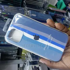 iPhone 12 Liquid Rainbow Silicone Case With Logo