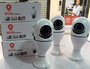 V380 Pro Rotating Wifi Bulb PTZ Camera With Motion