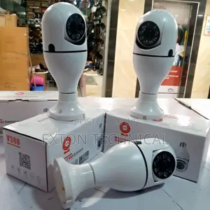Home Light Bulb Camera , Wifi V380 Wireless Security Camera