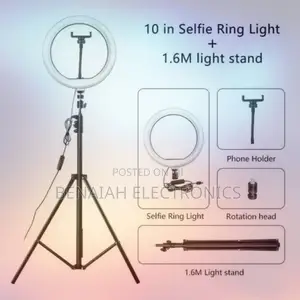 10 Inches Ringlight,1.6 MTRS Ringlight, Rotation Head.