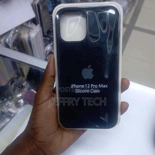 iPhone 12 Pro Max Black Soft Silicone Case - thumbnail 2