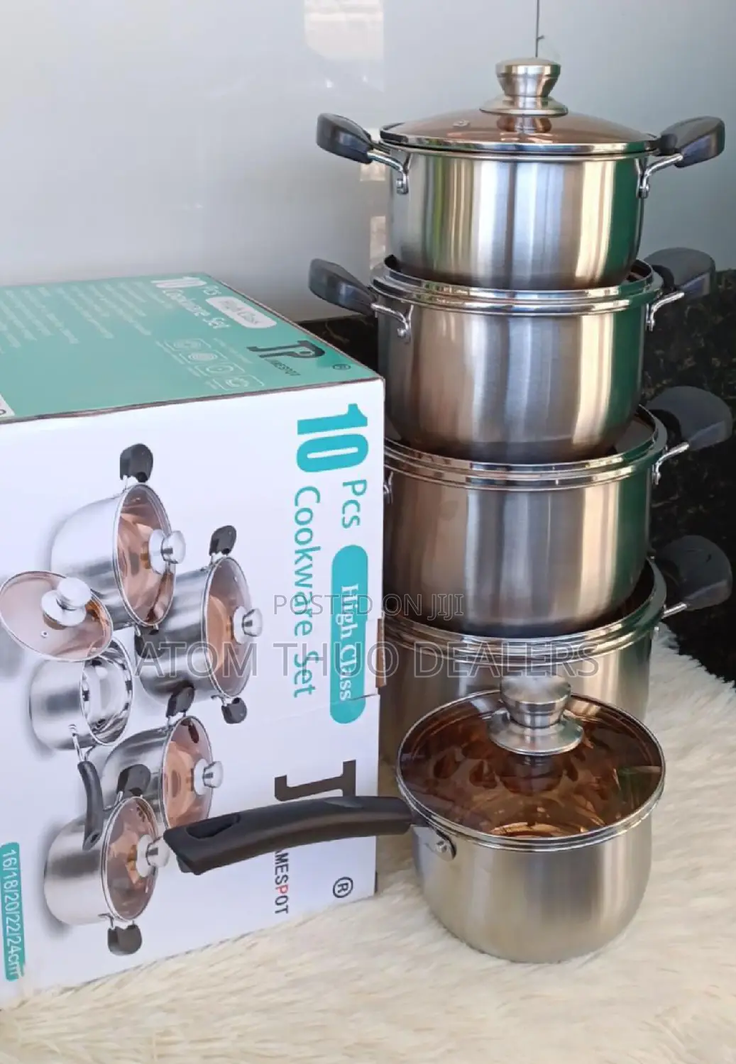 10 PCS Jp Stainless Cookware,