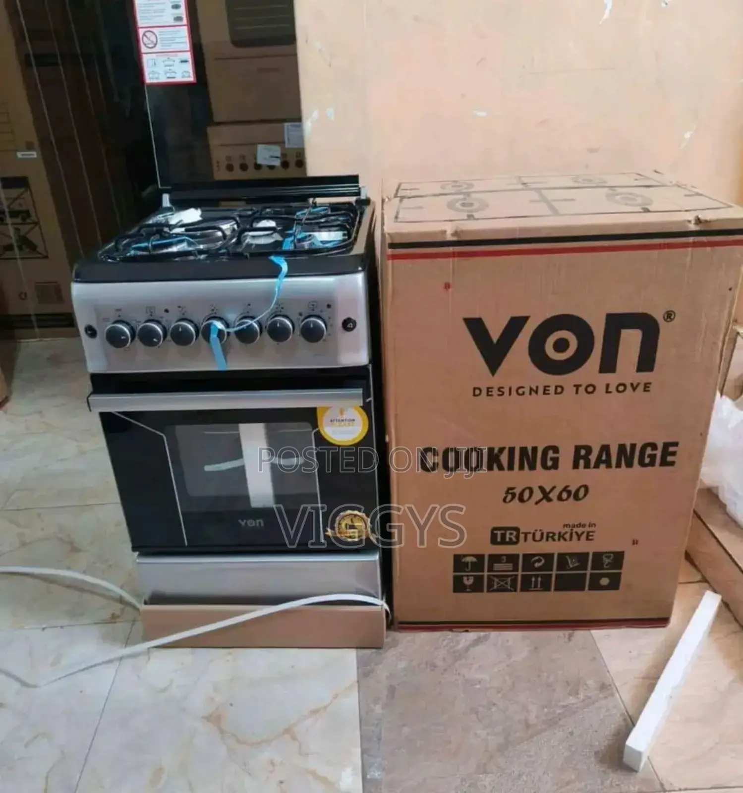Amazing Von Hotpoint 50 by 60, 3G+1E Free Standing Cooker