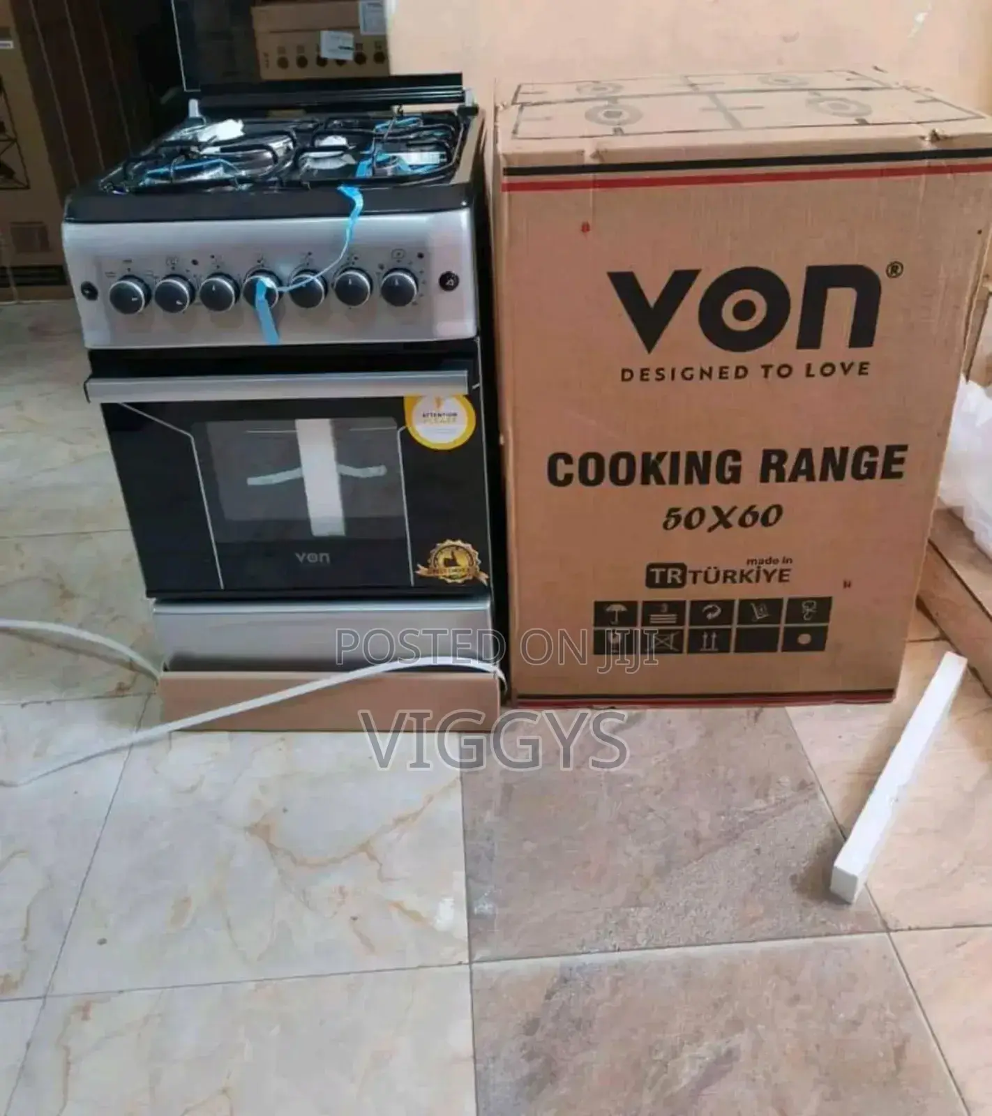 New Model Von Hotpoint 50 by 60, 3G+1E Free Standing Cooker