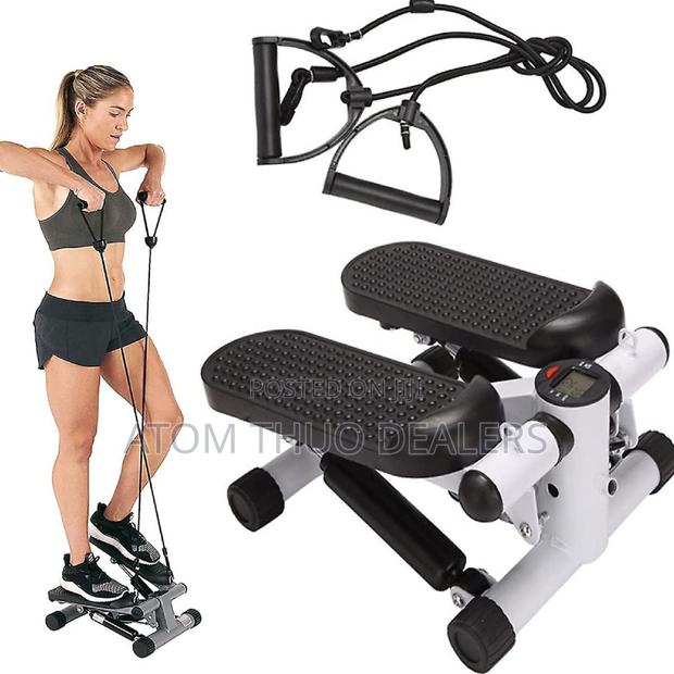 Mini Stepper With Resistance Bands. - main view