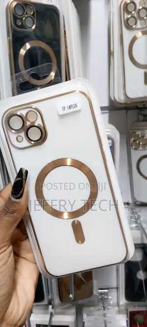 iPhone14 Case Built-in Camera Protector Plating Gold Soft