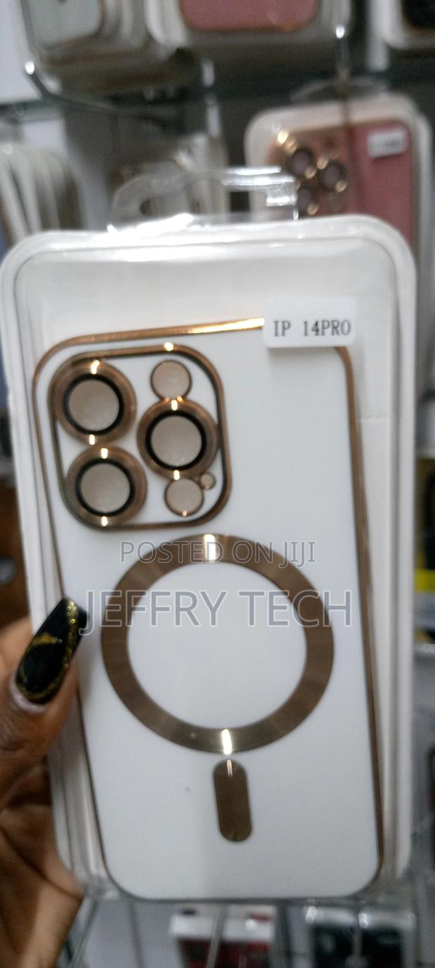 For iPhone 14 Pro 6D Gold Plated Magsafe Magnetic Phone Cas - main view