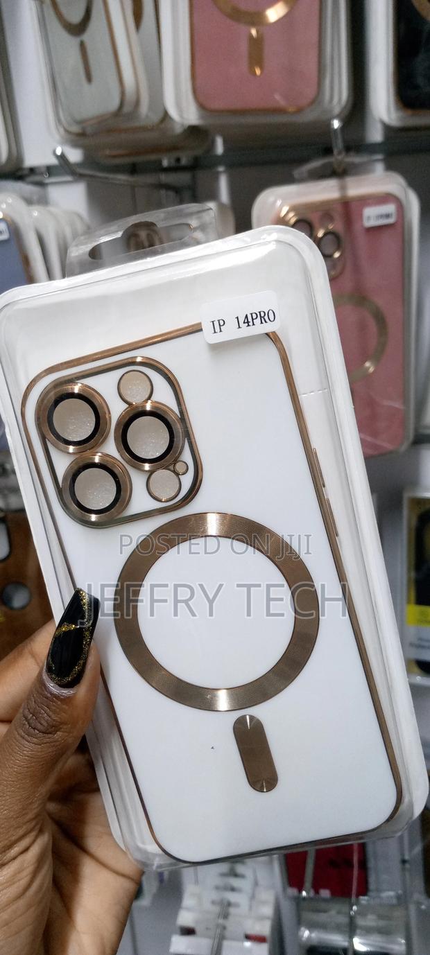 For iPhone 14 Pro 6D Gold Plated Magsafe Magnetic Phone Cas - thumbnail 3