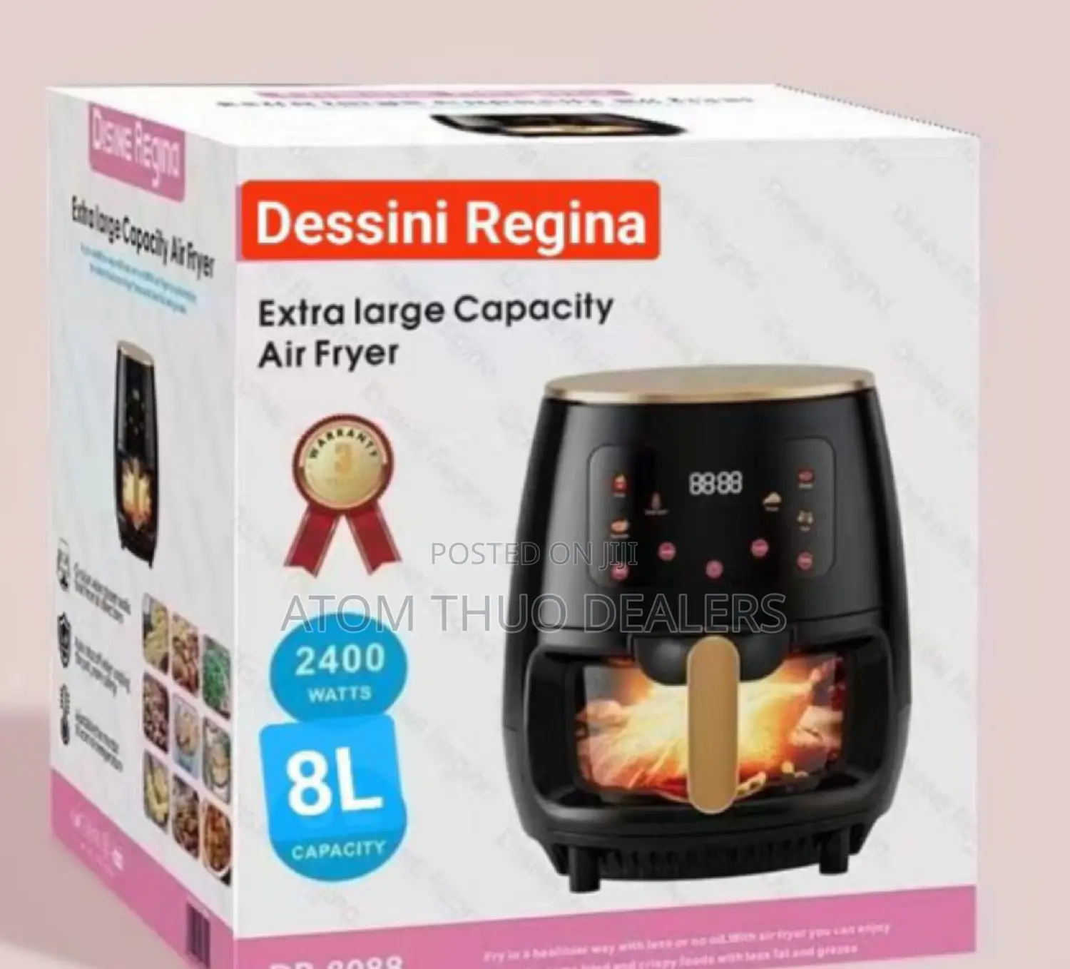 Glass Oven Dessini Air Fryer 8 Litres