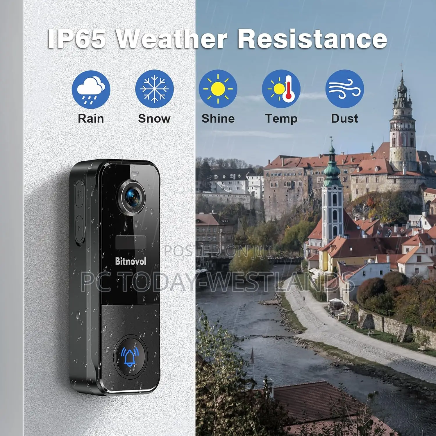 Smart Wireless Video Doorbell Camera- 2 Chimes Included 4mp