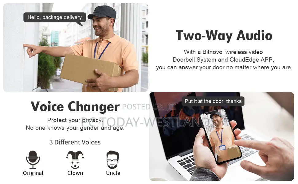 Smart Wireless Video Doorbell Camera- 2 Chimes Included 4mp