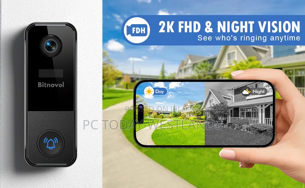 Smart Wireless Video Doorbell Camera- 2 Chimes Included 4mp