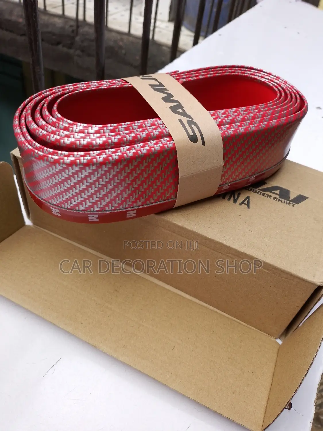 2.5m Red Carbon Samurai Front Bumper Lip
