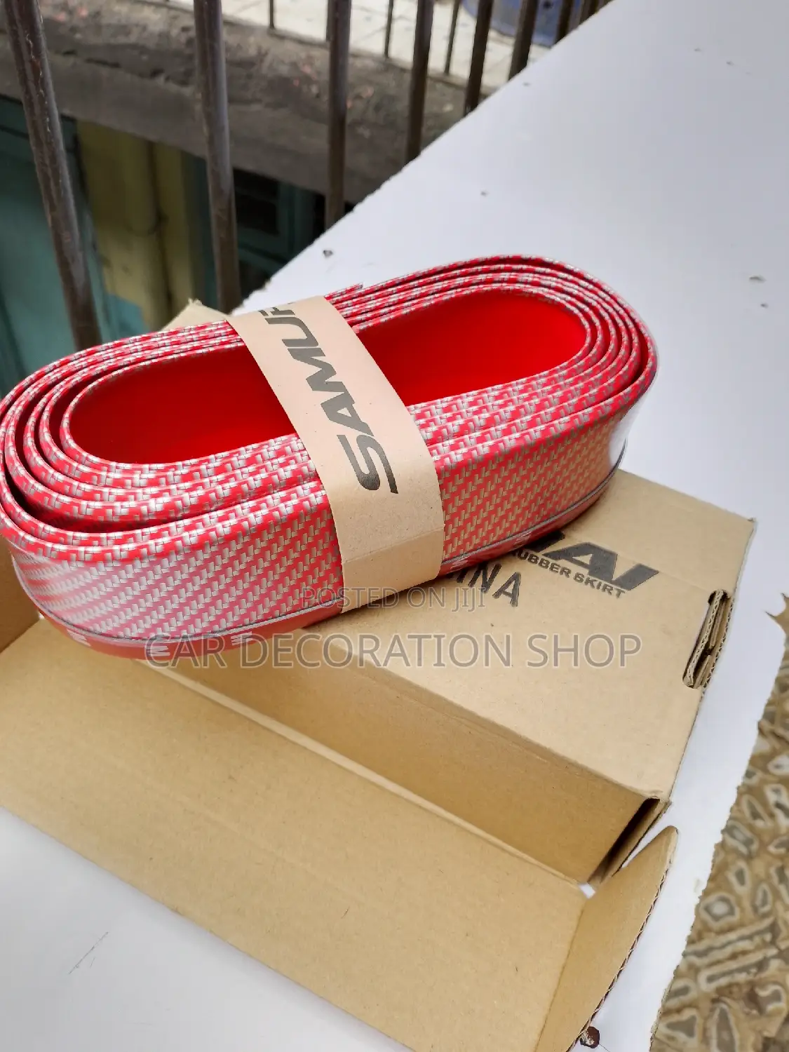 2.5m Red Carbon Samurai Front Bumper Lip
