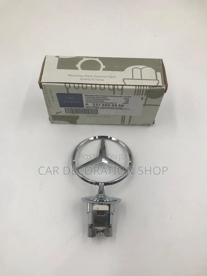 Mercedes Benz Silver Bonnet Lockable Badge