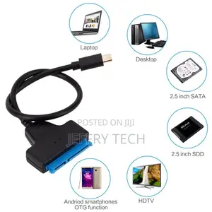 Sata to Type-C Cable USB 3.1 USB C to SATA Adapter Up to 6 G