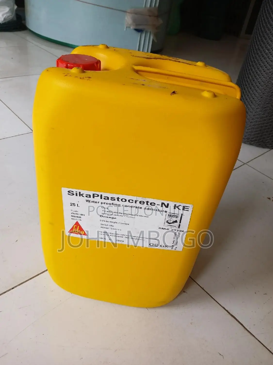 Sika Platocrete N Admixture.