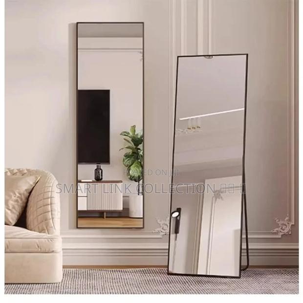 *A37 Black Framed Mirror on the Wall*