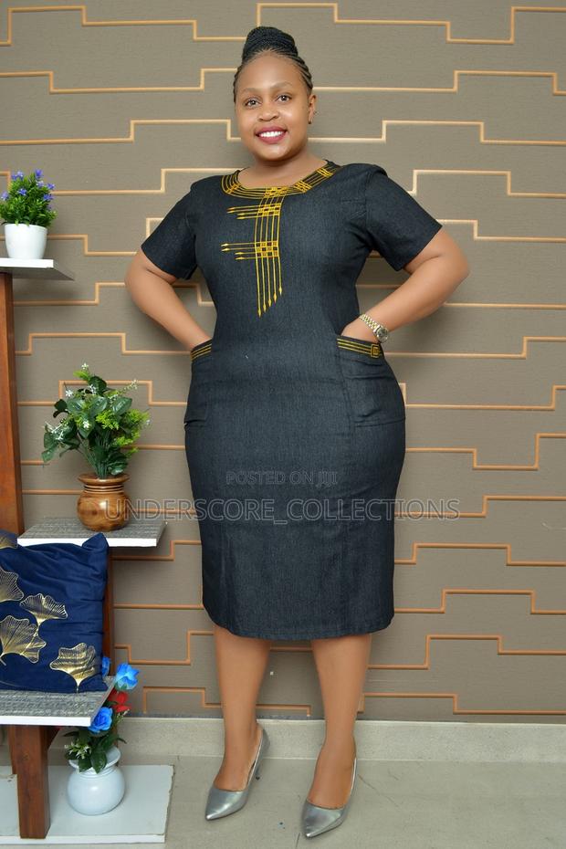 Ladies African Print Fitting Dresses - main view