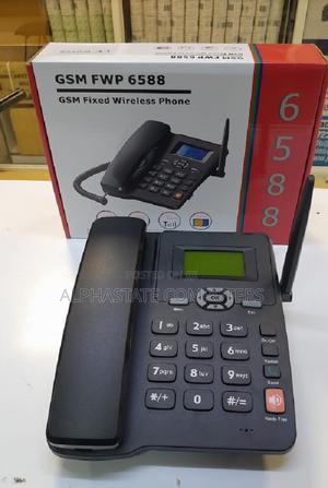 GSM Fixed Landline Wireless Desktop Phone GSM 6588 - thumbnail 2