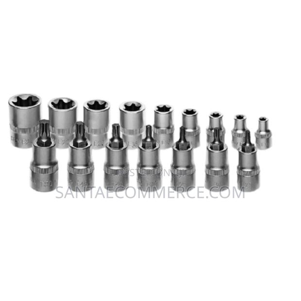16 PCS 1/2′′ Dr Torx and E-Torx Socket Wrench Tool Set - main view
