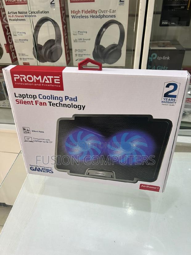 Promate Laptop Cooling Pad With Silent Fan – Airbase-1 - thumbnail 2