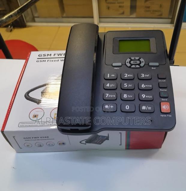 Fixed Wireless Landline Desktop Phone (Dual SIM), White - main view