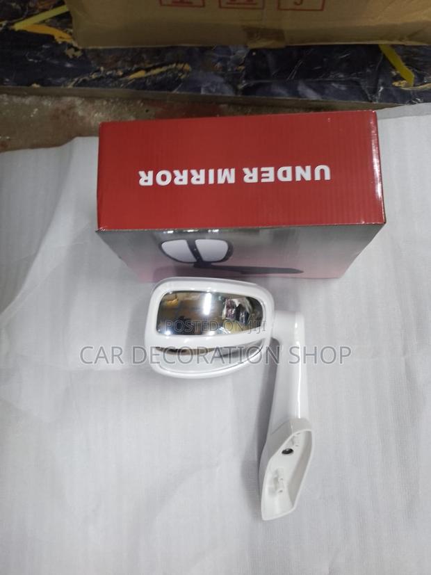 Universal White Bonnet Wind Fender Mirror - thumbnail 2