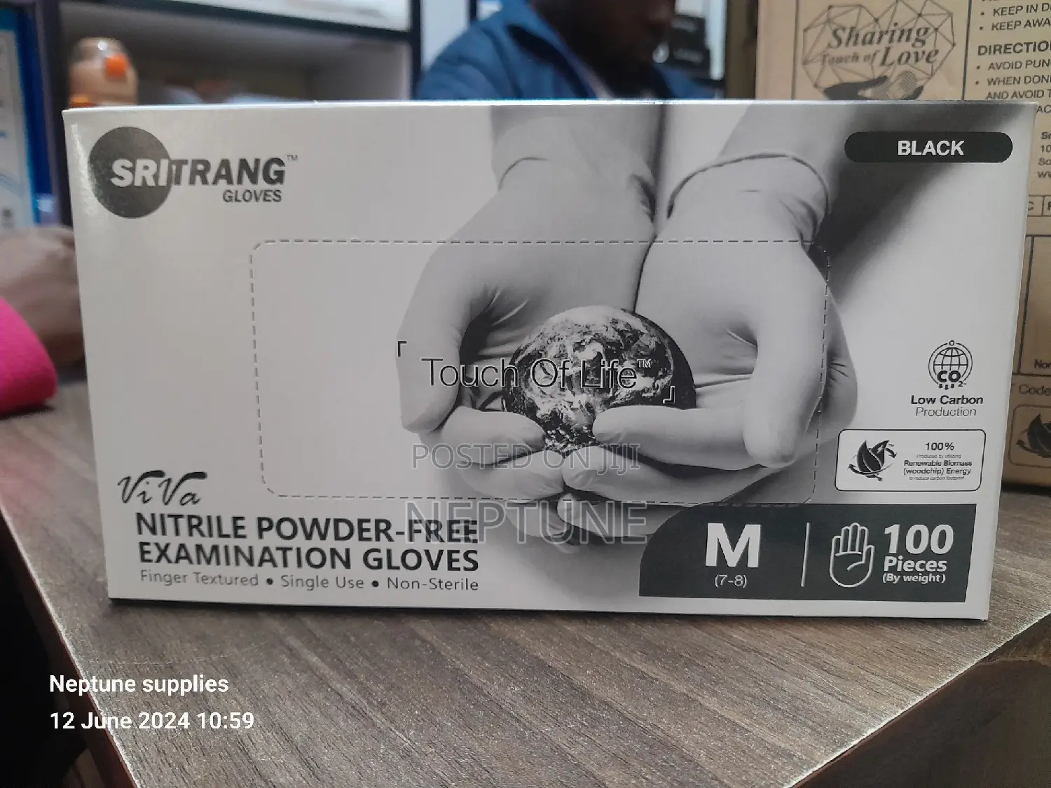 Nitrile Powder Free Black Gloves