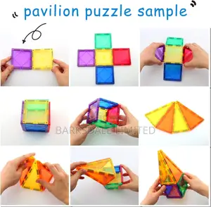 Magnetic Tiles Building Blocks Toy Gift Kids Children 46 PCS