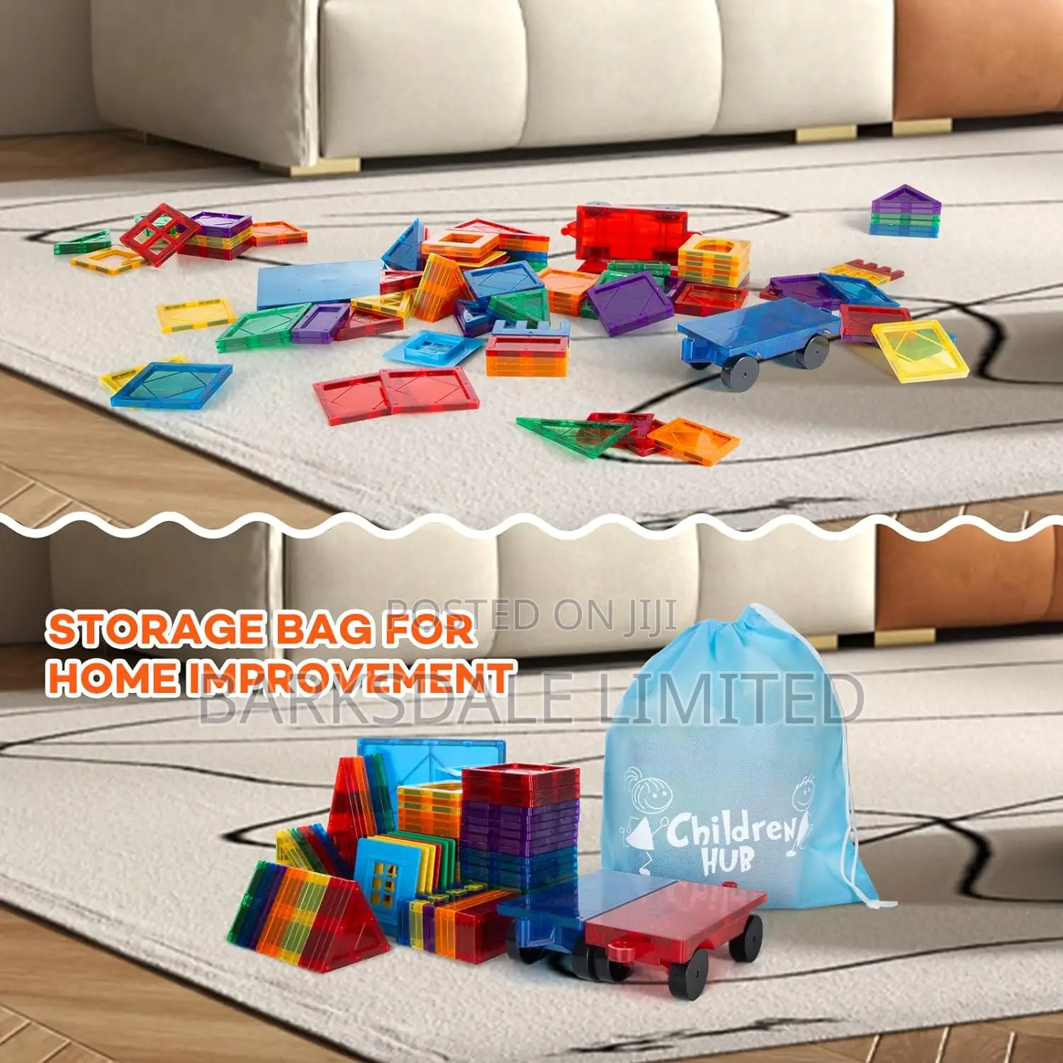 Magnetic Tiles Building Blocks Toy Gift Kids Children 46 PCS