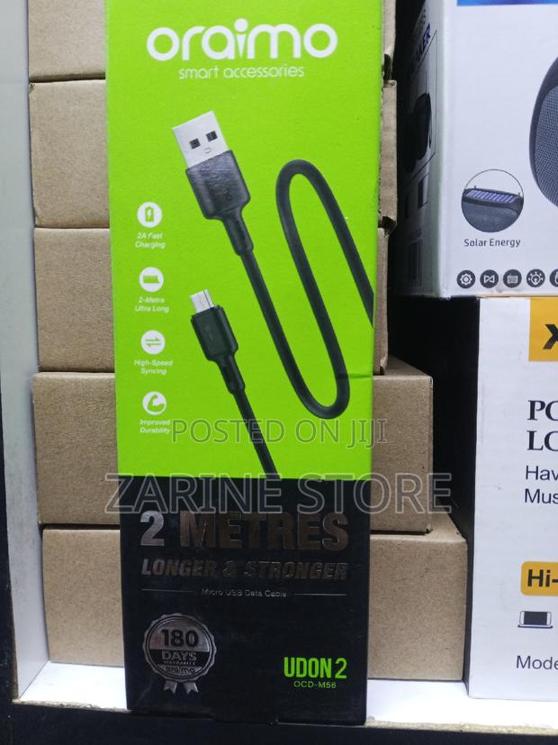 Oraimo Micro USB Cable 2 Metres Long - thumbnail 2