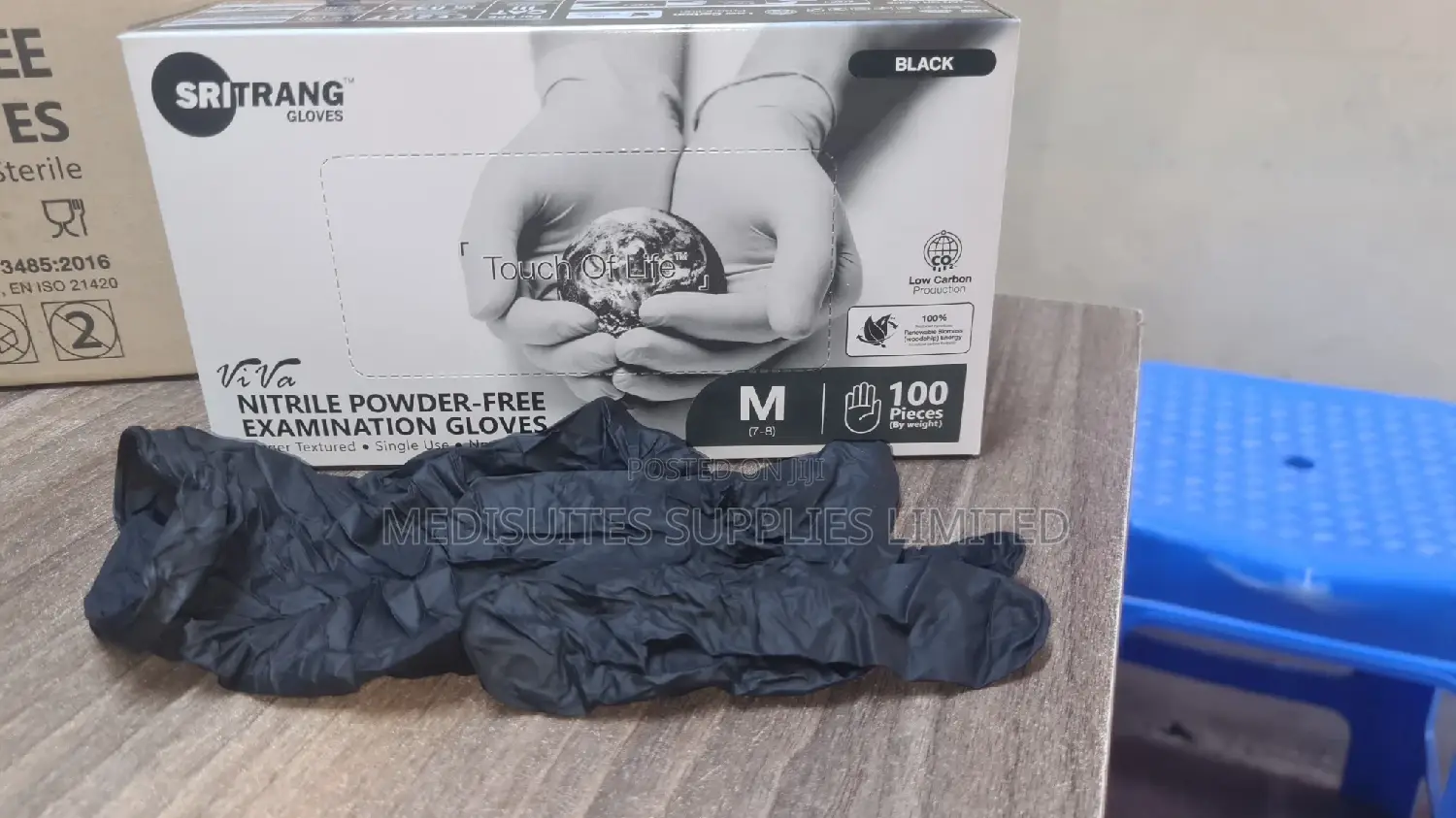 Black Nitrile Gloves Powder Free.