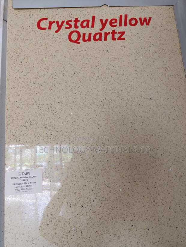 Crystal Yellow GALAXY Quartz Stone(9.8ft*2.1ft*16mm)