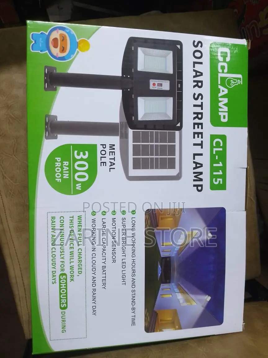Solar Street Lamp 300watts With Metal Pole