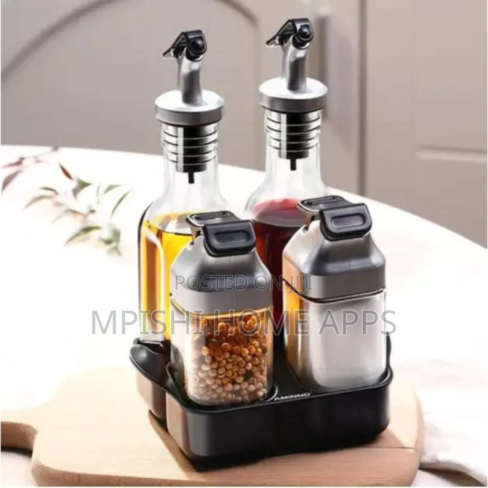 5 PCS Oil Vinegar Dispenser Salt Pepper Shaker