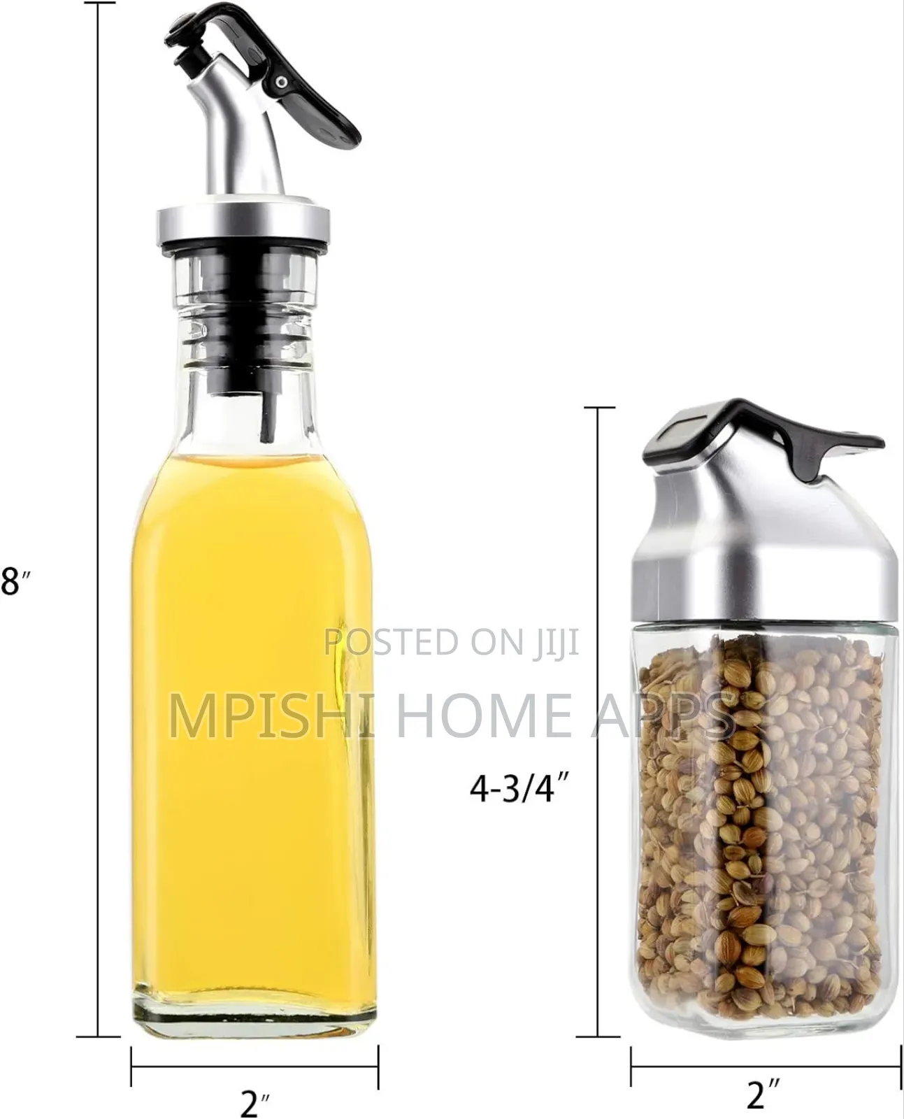 5 PCS Oil Vinegar Dispenser Salt Pepper Shaker