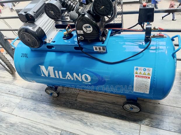 Milano 200L 3hp 8bar Compressor Double Spiton - thumbnail 4