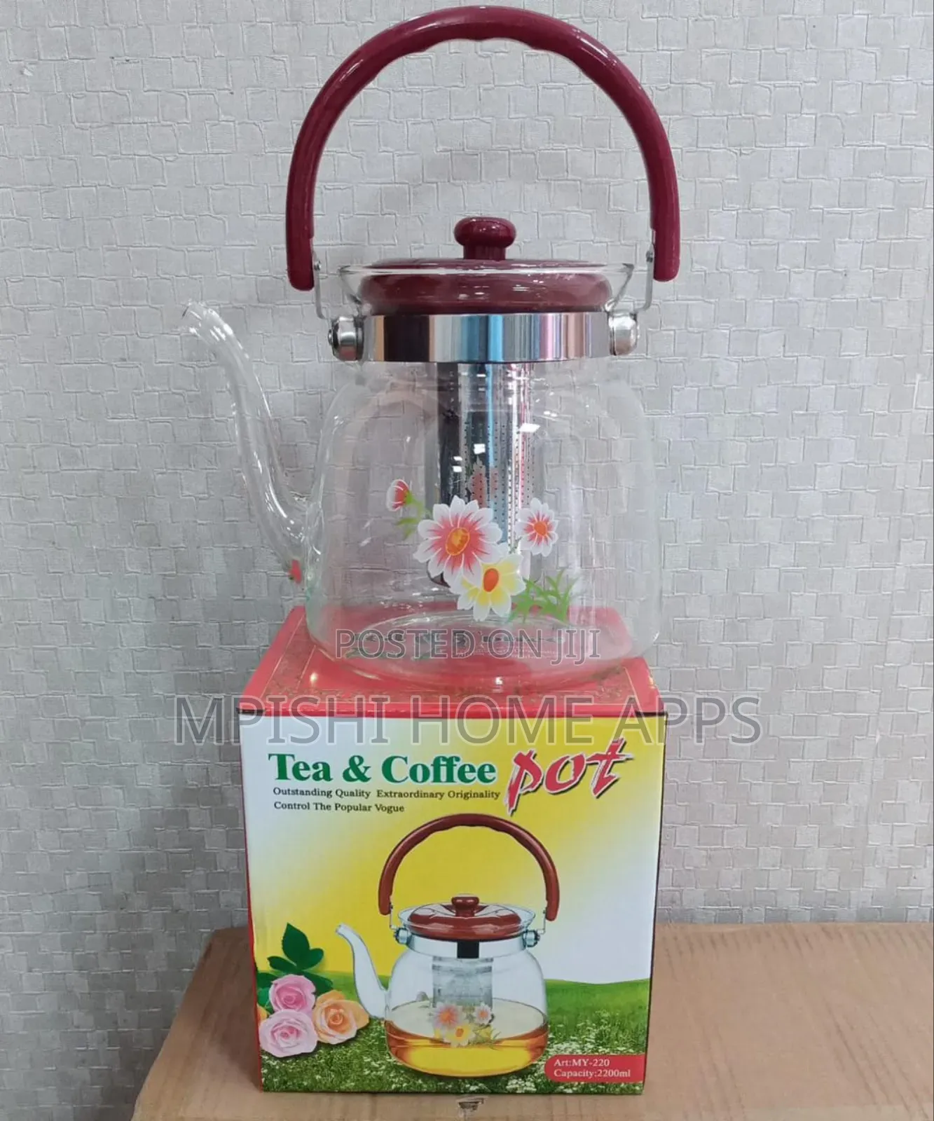 Heat Resistance Glass Teapot 2.2L