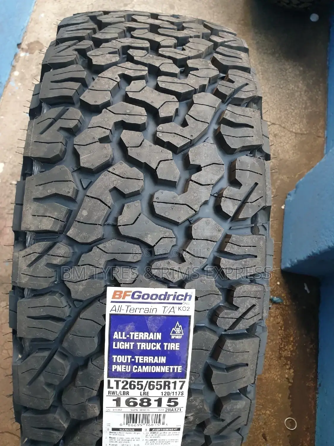 265 /65 R17 BF Goodrich TYRES