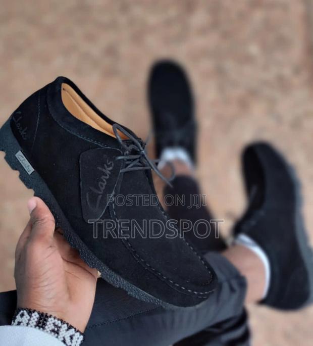 Designer Black Quality Men Clarks Wallabees - thumbnail 2