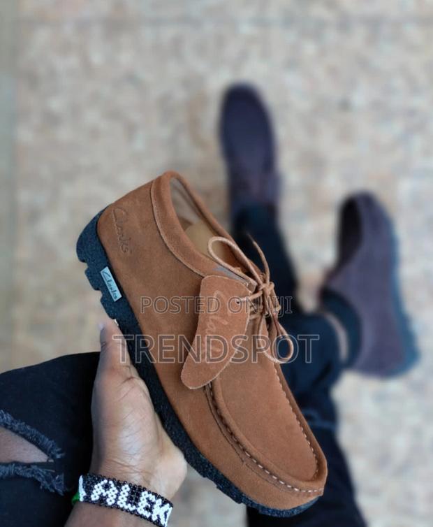 Designer Black Quality Men Clarks Wallabees - thumbnail 3