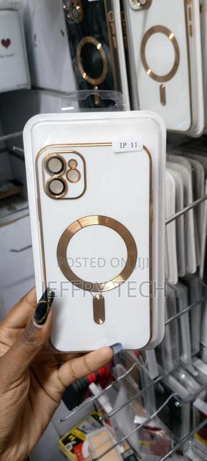iPhone 11 Magsafe Plating TPU Phone Case With Len Film(White - thumbnail 2