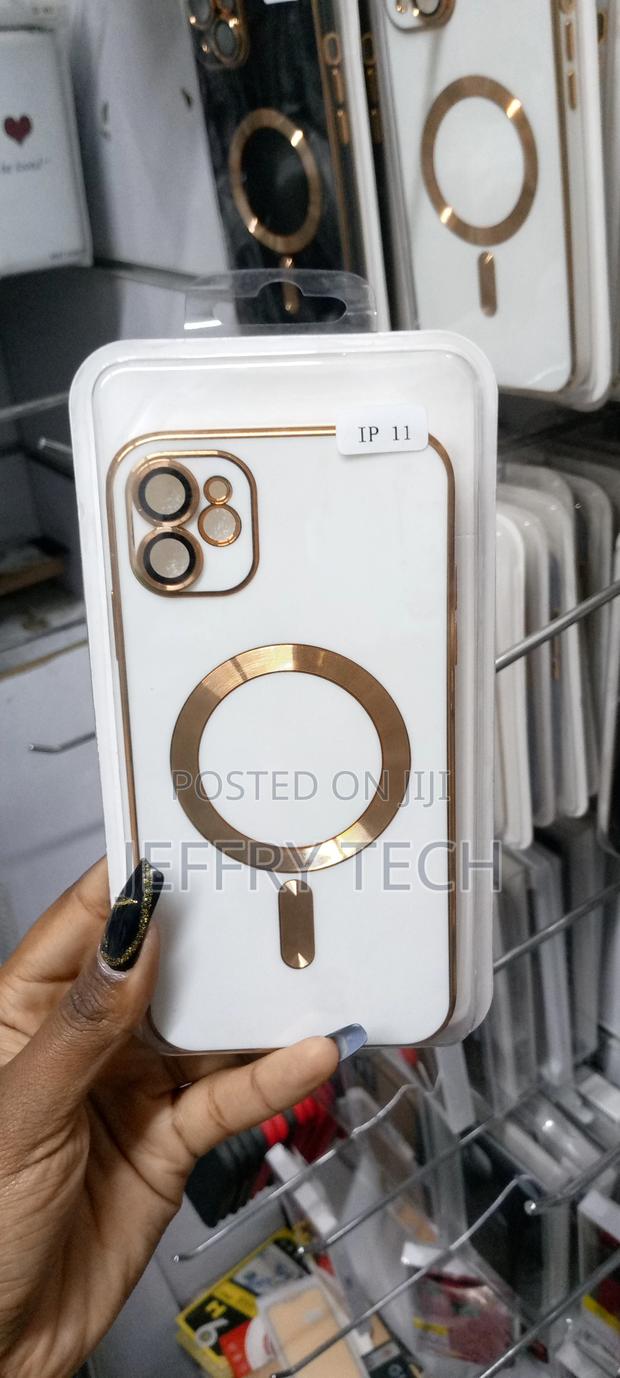 iPhone 11 Magsafe Plating TPU Phone Case With Len Film(White - main view