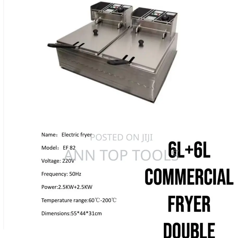6L + 6L Commercial Fryer Double