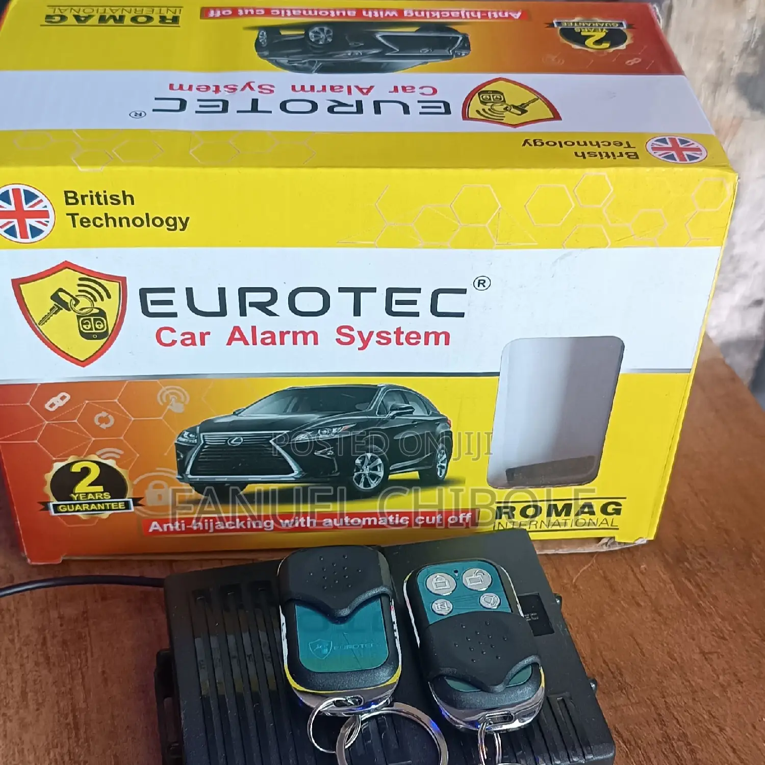 Eurotec Car Alarm System With Cut Off,Free Installation