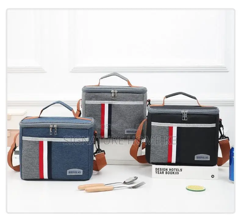 Denim- Oxford Insulated Lunch Bag