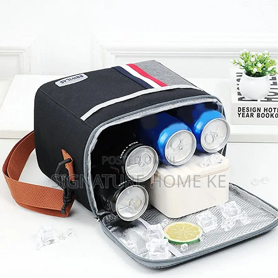 Denim- Oxford Insulated Lunch Bag